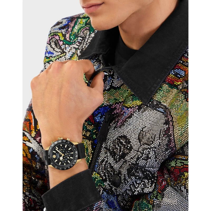 Philipp Plein Quarzuhr Analoge Quarzuhr Pleinmeter schwarz(Image 3)