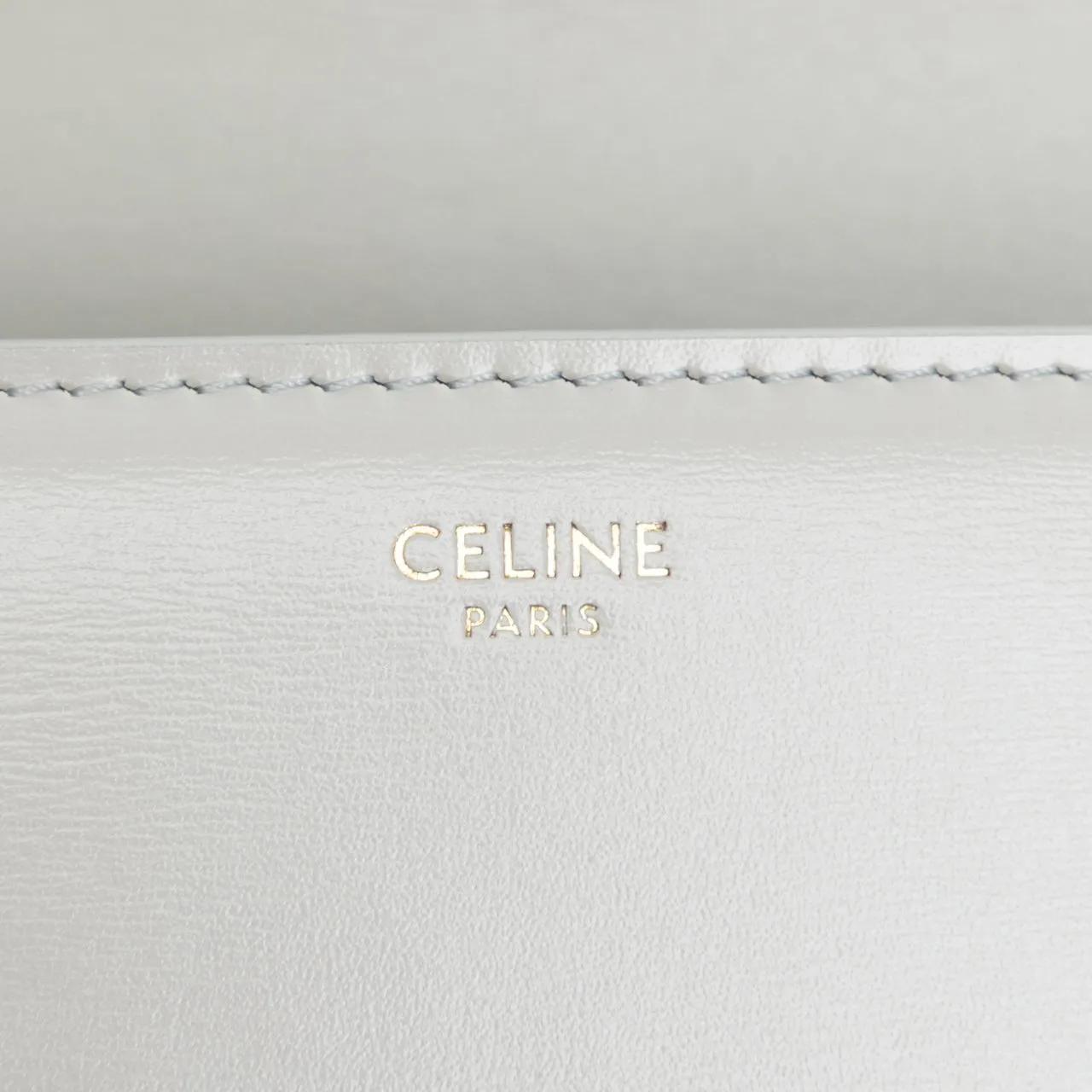 Thumbnail - Celine Hobo Bags - Teen Shiny Calfskin Triomphe Crossbody - Gr. unisize - in Grau - für Damen