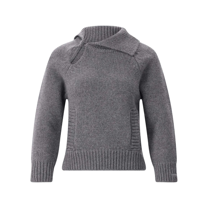 Victoria Beckham Pullover Pullover aus Schurwolle grau