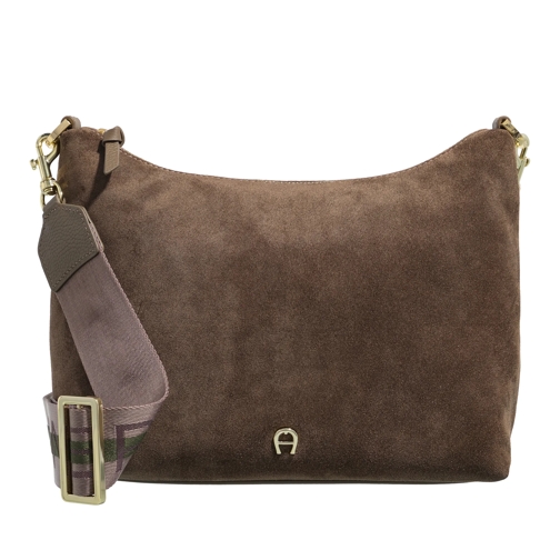 AIGNER Zita Coal Brown Crossbody Bag