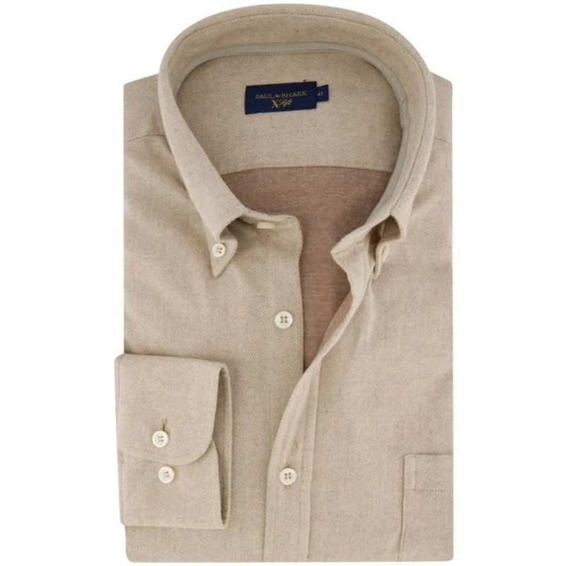 Paul & Shark  Overhemd wijde fit beige