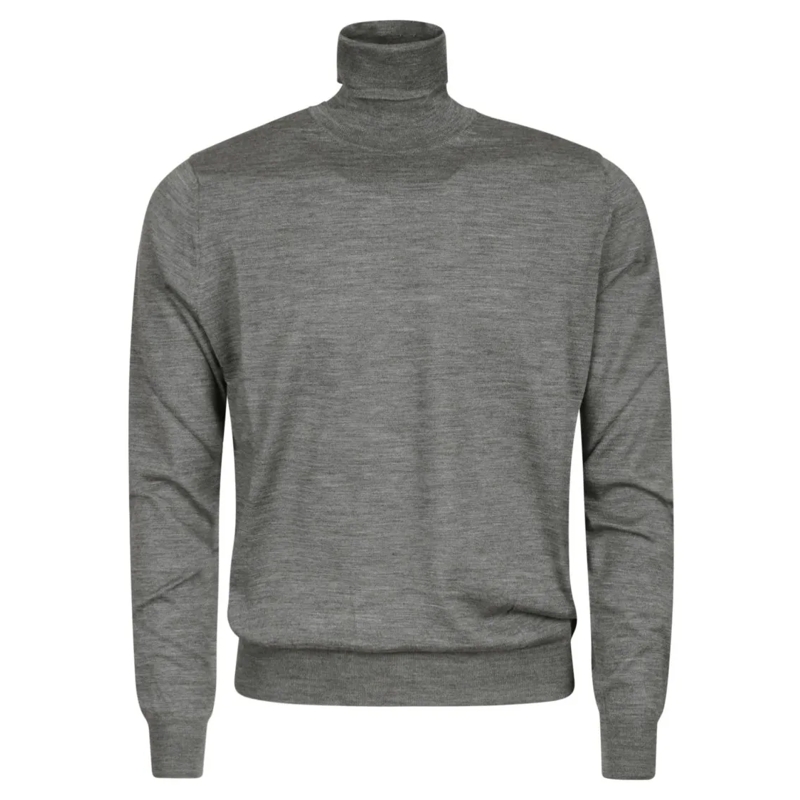 FILIPPO DE LAURENTIIS Pull Soft Touch Merino Wool Turtleneck Sweater Grey