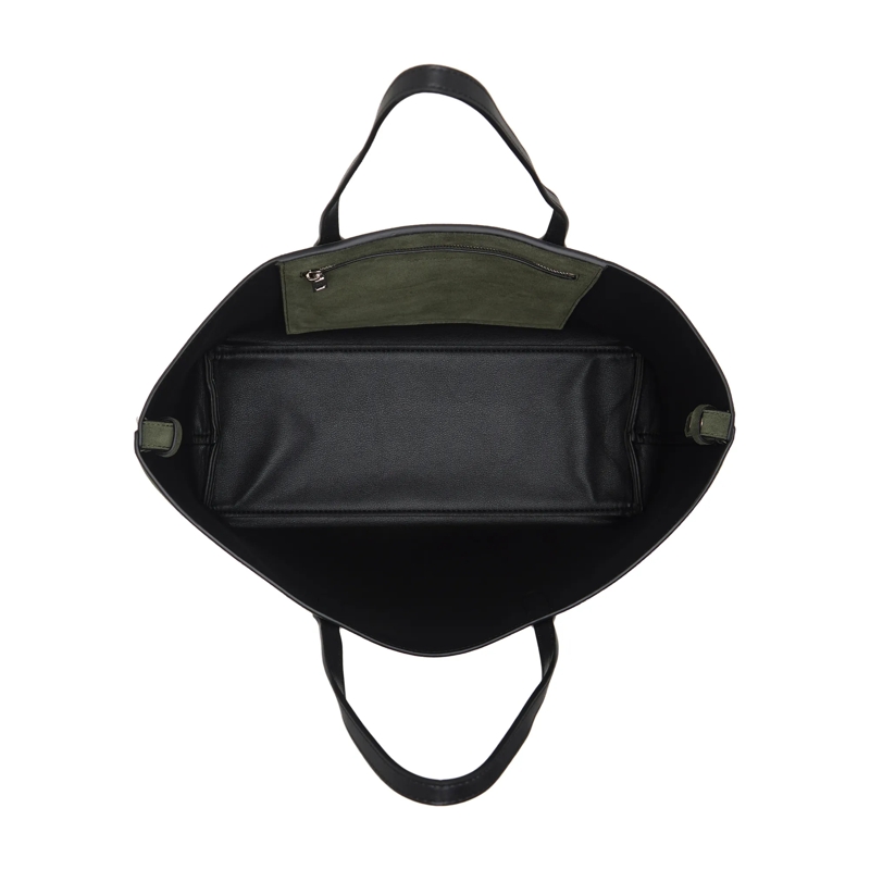 Liebeskind Berlin Shopper Monogram Diagonal Hydro Suede Shopper M Forest(Image 5)