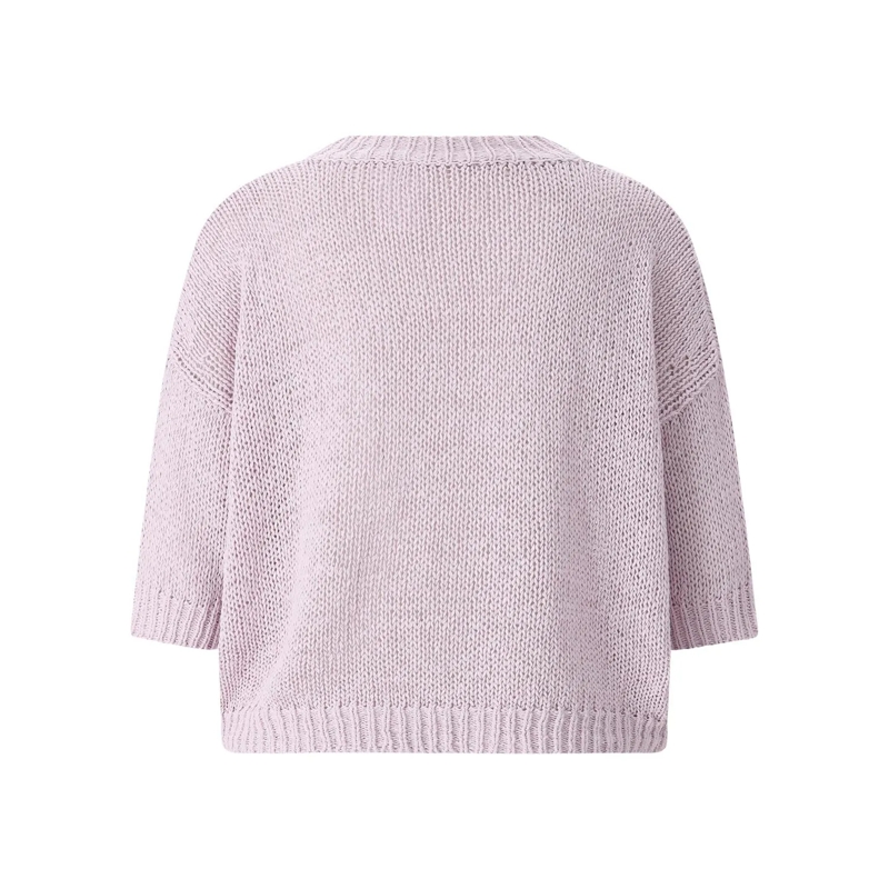 Roberto Collina Pull Kurzarmpullover aus Baumwollmix lila(Image 2)