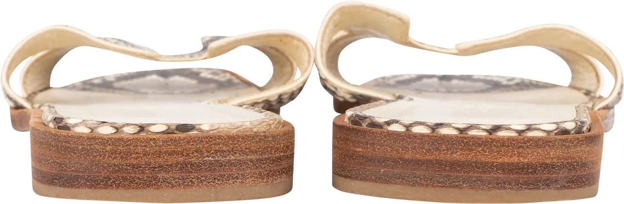 Thumbnail - Hermès Sandalen - Hermes Python Leather Oran Sandals (36,5) - Gr. ONE_SIZE - in Bunt - für Damen