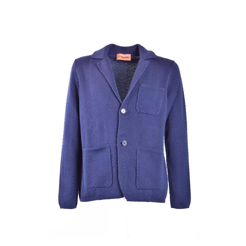 Missoni Blazer Blue Cotton Blazer Blue