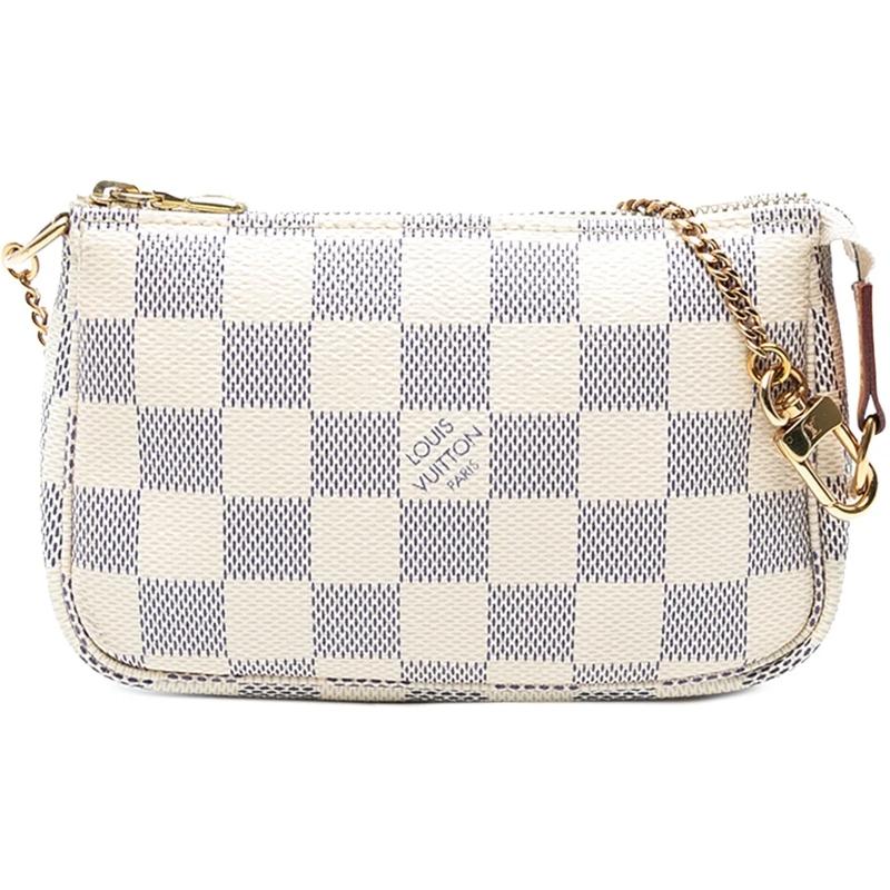 Louis Vuitton Tote Damier Azur Mini Pochette Accessoires weiß