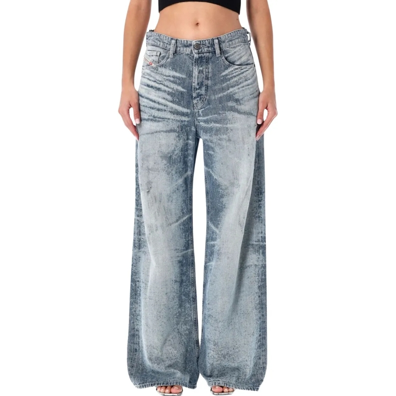 Diesel Jeans 1966 D-Sire Light Blue Wide-Leg Jeans Blue