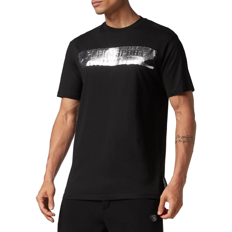 Plein Sport T-Shirt T-Shirt Rundhalsausschnitt Silver Brush schwarz(Image 3)