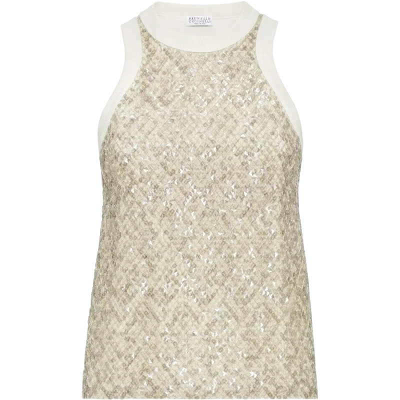 Brunello Cucinelli Top canotta girocollo divers mehrfarbig