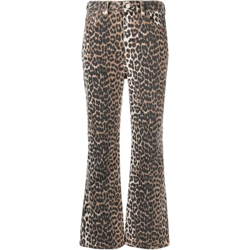 GANNI  broek leopard mehrfarbig