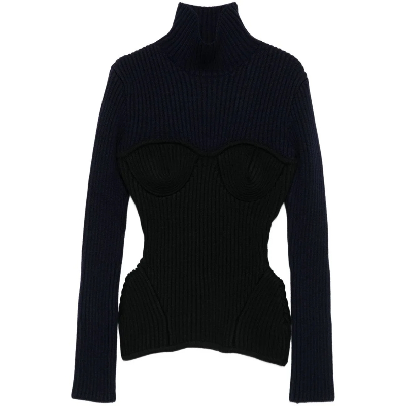 Jean Paul Gaultier T-Shirt Top Navyblack mehrfarbig