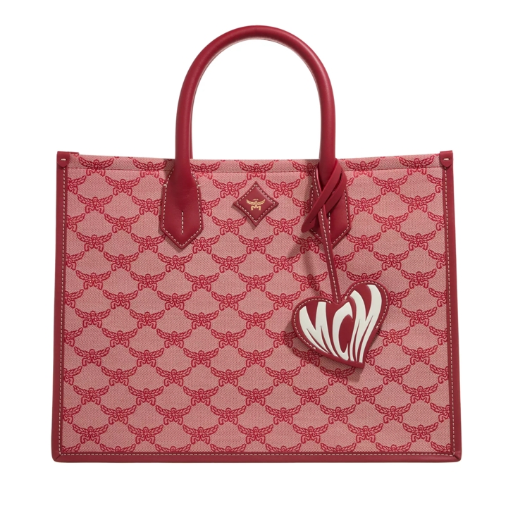 MCM Himmel Valentine s Day Tote Medium Valentine Red Tote