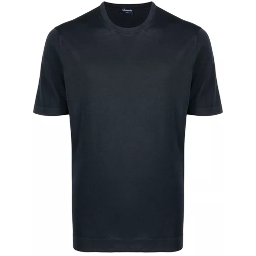 Drumohr Garment-Dyed T-Shirt Black T-shirts