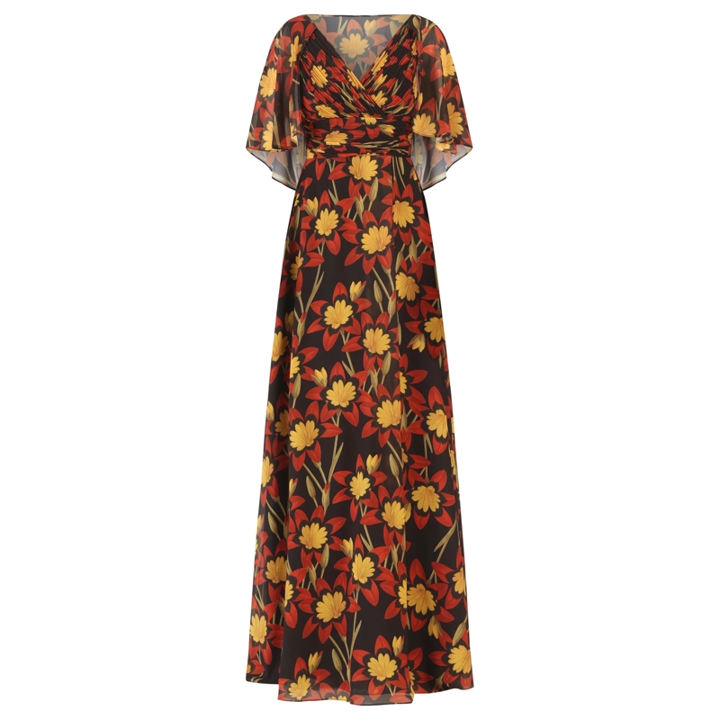 Kraimod Abendkleid Abendkleid schwarz multicolor