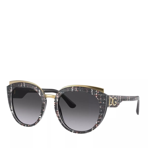 Dolce&Gabbana AZETAT WOMEN SONNE PRINT BLACK TWEED Sunglasses