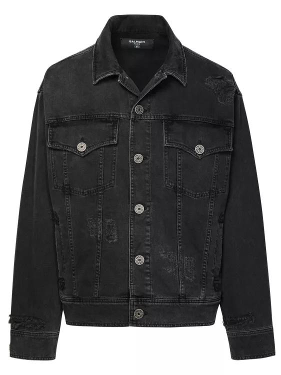 Balmain - Black Cotton Jacket - Größe 48 - black