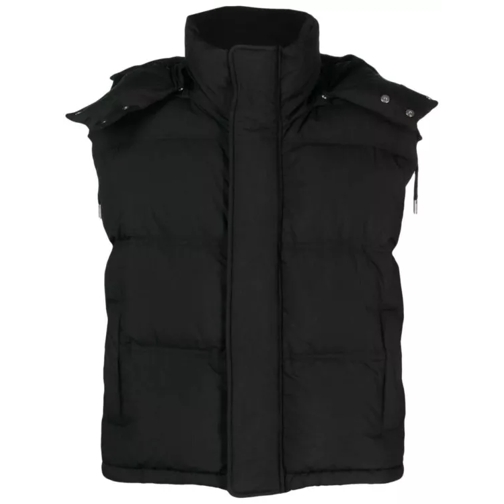 AMI Paris  Black Hooded Padded Gilet Black