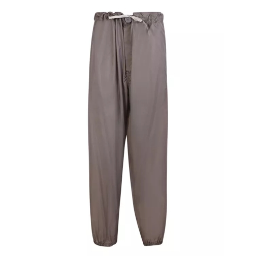 Maison Margiela Nylon Trousers With Drawstring Waist Brown Pantalons