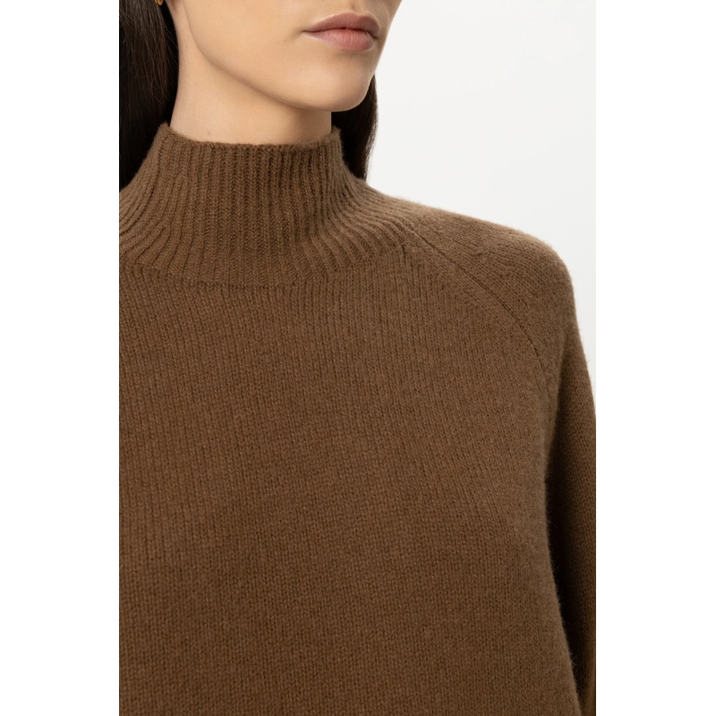 Luisa Cerano Trui met col Turtleneck aus Kaschmir-Mix caramel(Image 5)
