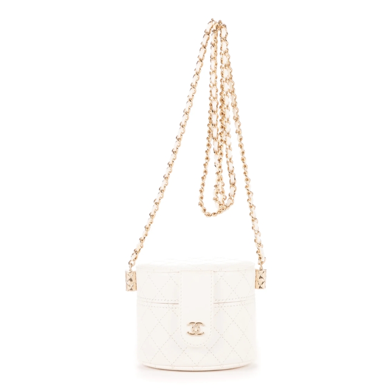 Chanel Crossbody Bag Cosmetic Vanity Chain Crossbody offwhite