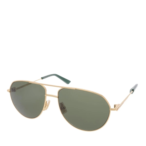 Bottega Veneta Sunglasses BV1302S-003 Gold-Gold-Green