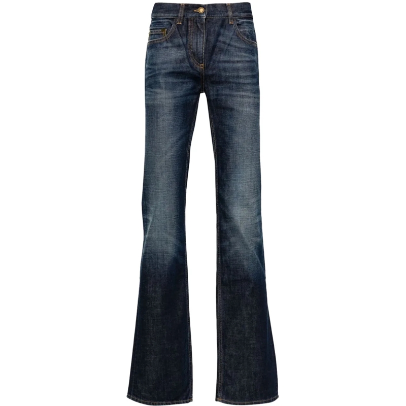 Palm Angels Jeans mit geradem Bein Jeans Blue blau