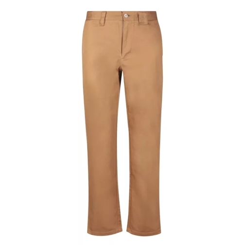 Burberry Straight-Cut Denton Pants In Cotton Brown Hosen