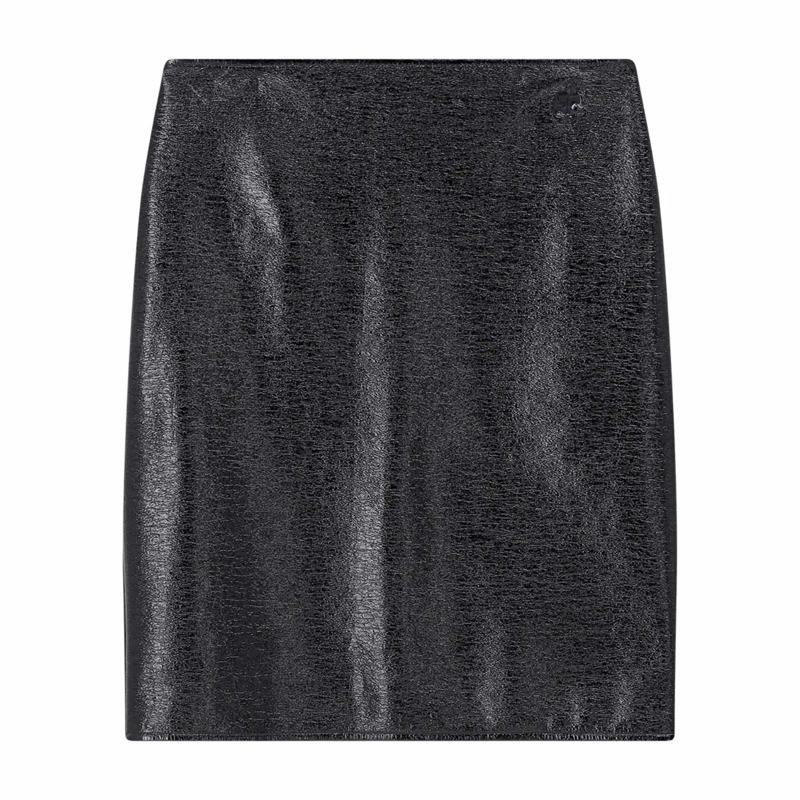 Courrèges Minirock Minirock Vinyl schwarz