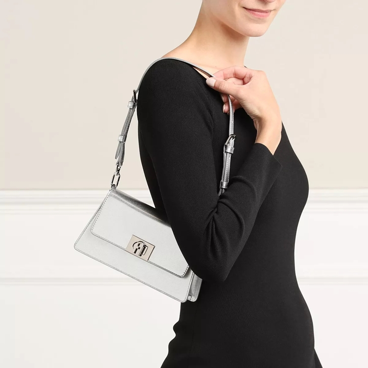 Shoulder Bag Mini Color Silver Furla Zoe