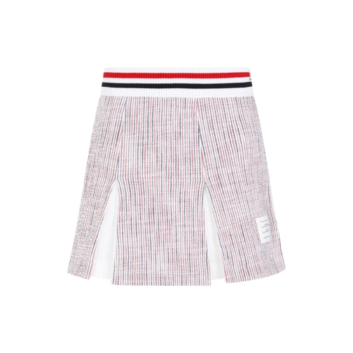 Thom Browne Mini-Röcke White Cotton Box Pleated Mini Skirt White