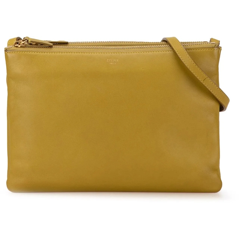 Celine Schultertasche Large Lambskin Trio Crossbody gelb