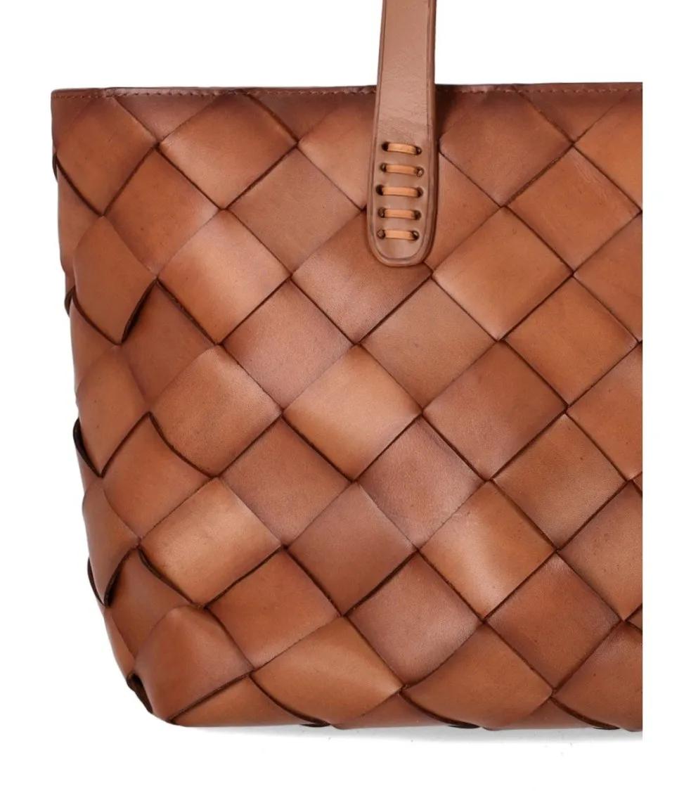 DRAGON DIFFUSION Shoppers & Totes Crossover Tan Shoulder Bag in bruin
