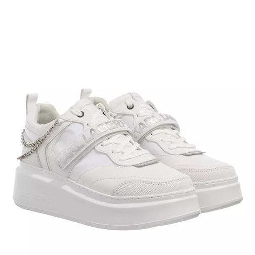 Karl Lagerfeld Anakapri Strap Lo Lace White Leather Silver plattform sneaker