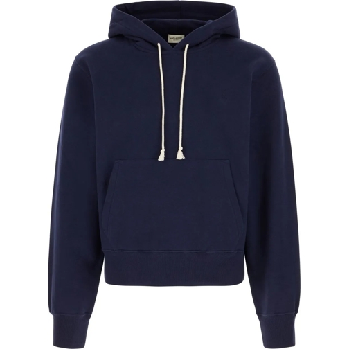 Saint Laurent  Saint Laurent Navy blue cotton sweatshirt blau