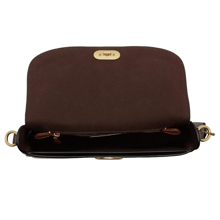 Coach Glovetanned Leather Emmy Saddle Bag 23 b4 maple Schultertasche