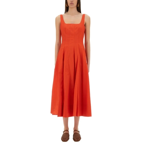 Staud Midi-Kleider Wells Midi Dress Red