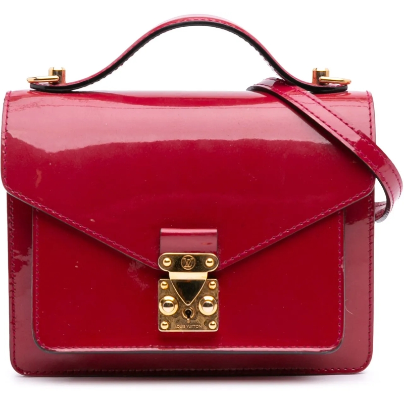 Louis Vuitton Sac à bandoulière Vernis Monceau BB rot
