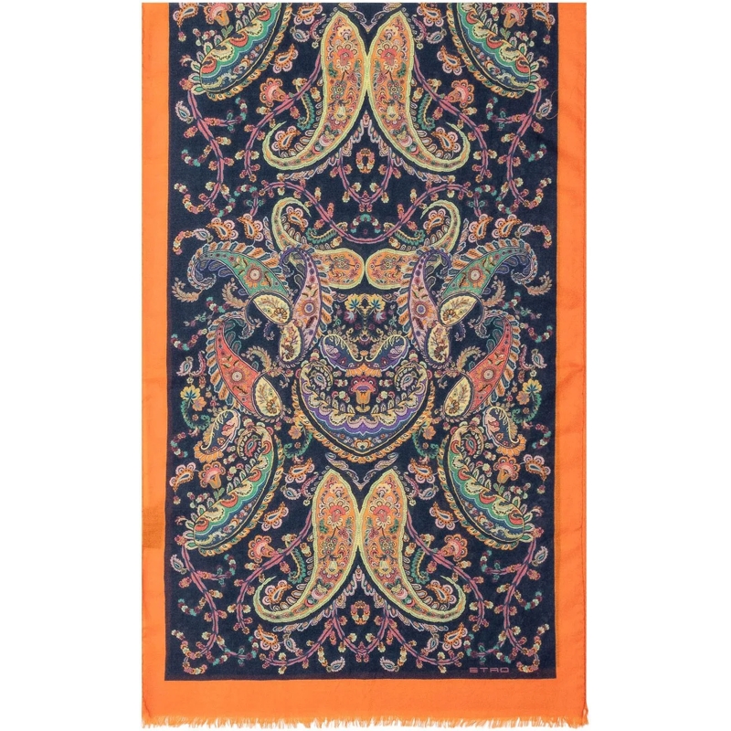 Etro Wollschal Sciarpa Tosca dunkelblau