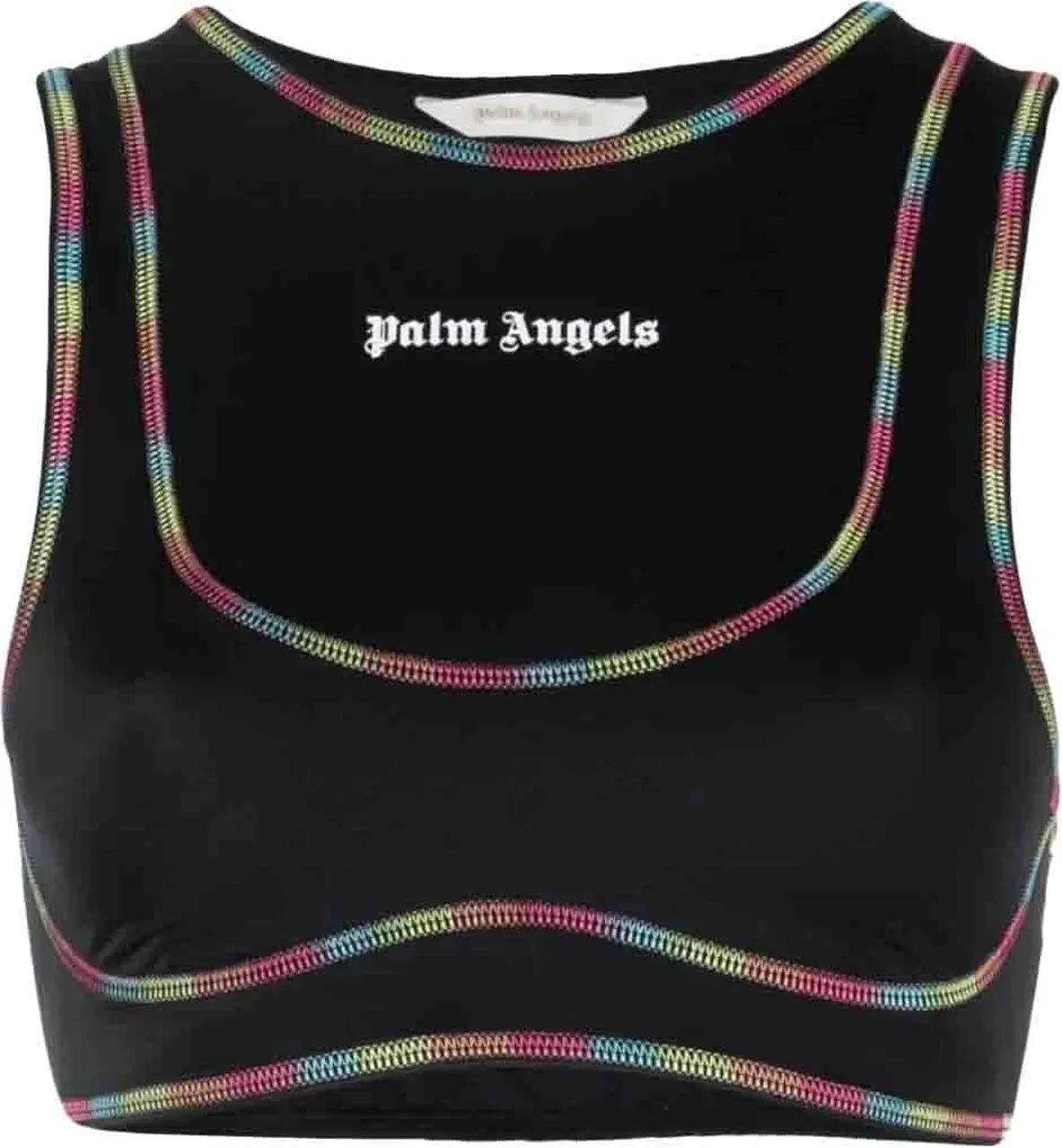 Thumbnail - Palm Angels - Rainbow Miami Logo Training Top - Größe M - schwarz