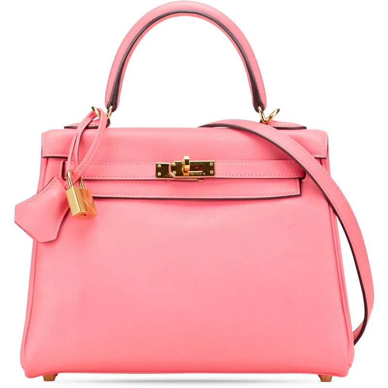 Hermès Schultertasche Swift Kelly II Retourne 25 rose