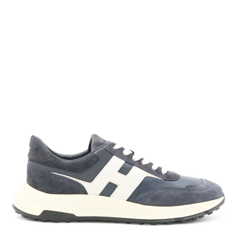 Hogan Lage-top sneaker Navy Leather Sneakers Grey