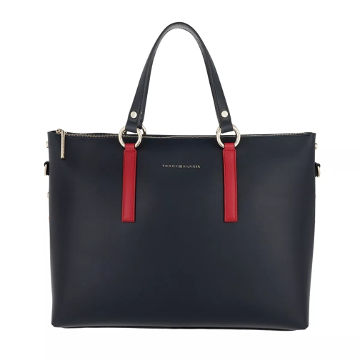Tommy Hilfiger Hardware Leather Tote Corporate Mix Tote