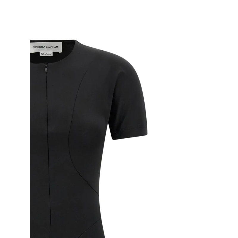 Victoria Beckham Robe midi Elastisches Midikleid schwarz(Image 5)