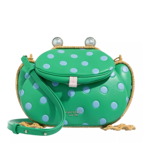 Kate Spade New York Lily Polka Dot Wicker 3D Frog Candy Grass Multi Crossbody Bag
