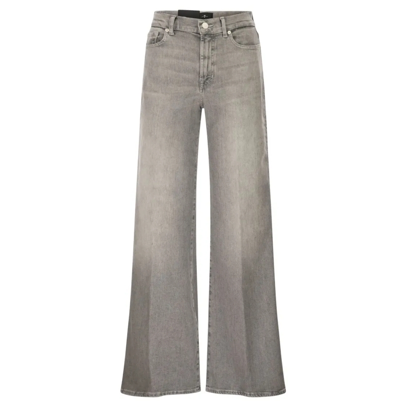 Seven for all Mankind Jeans Lotta - High-Waisted Flared Jeans Grey