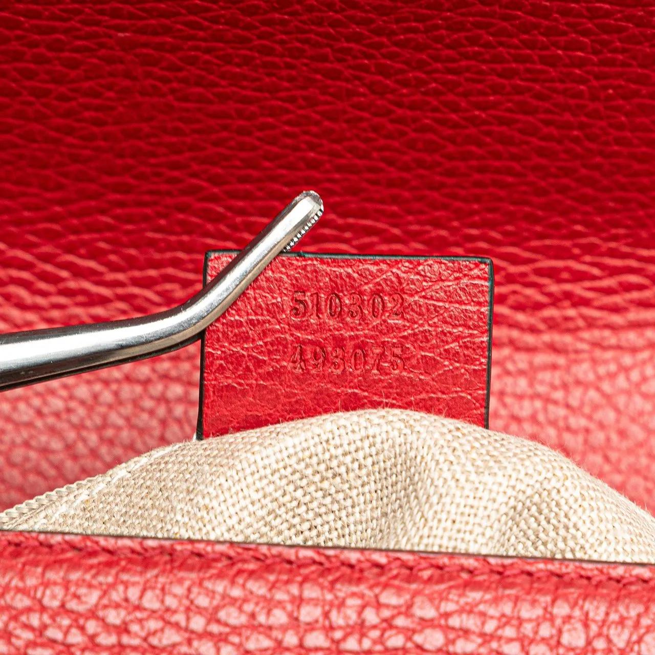 Thumbnail - Gucci Hobo Bags - Small Dollar Calf Interlocking G Satchel - Gr. unisize - in Rot - für Damen