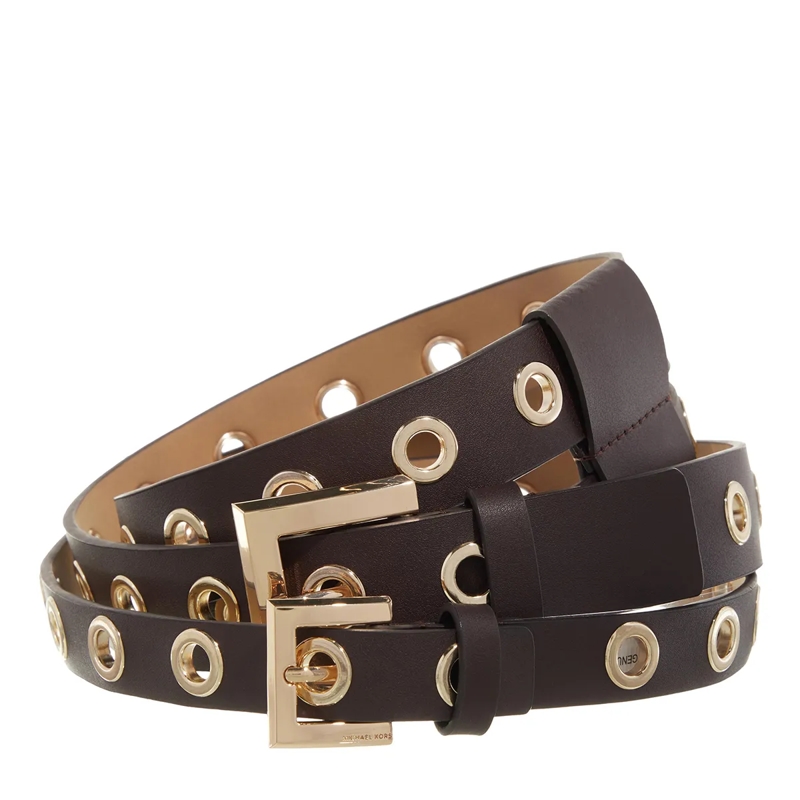MICHAEL Michael Kors Ledergürtel Double Belt Set With Grommets Black