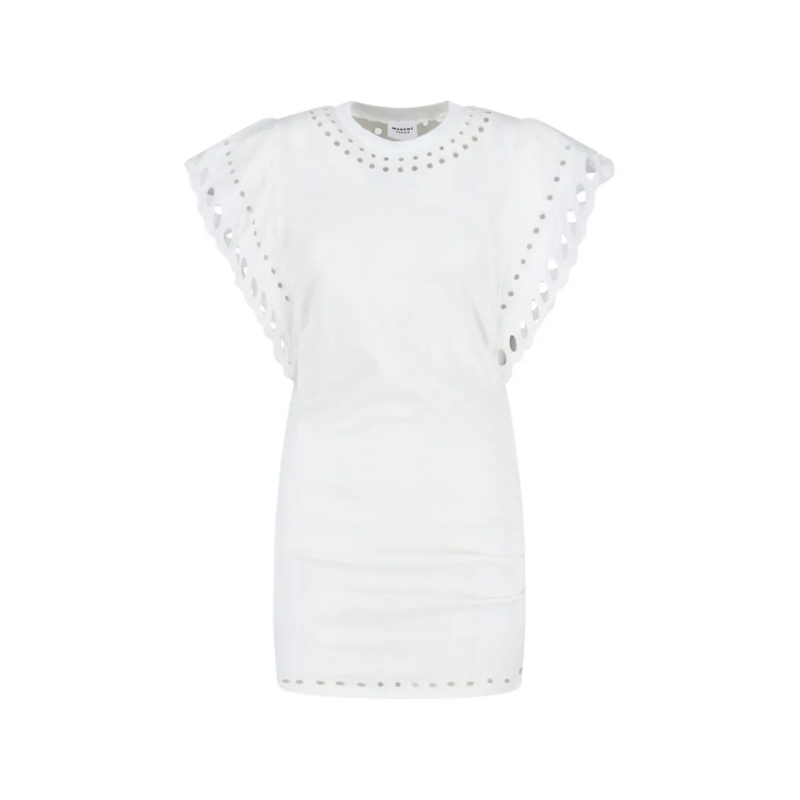 Etoile Isabel Marant Mini-robe Flowing White Dress With Timeless Elegance White