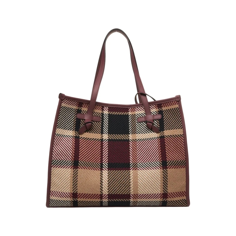 Gianni Chiarini Fourre-tout Shopper With Check Pattern Brown